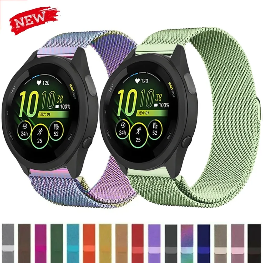 20 mm 22 mm Milanaise-Armband für Garmin Forerunner 165 55 645 265 965 255/Active 5/Vivomove Trend/Venu 3/2 Metallarmband Image