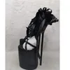 Schwarz Lace Up Hohl Plattform Sandalen Peep Toe Thin High Heel Mode Sexy Sommer Große Größe 2025, Frau Schuhe Zapatillas Mujer