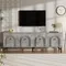 Meuble TV 160 cm Meuble TV moderne à haute brillance avec rangement pour meubles de salon (gris)