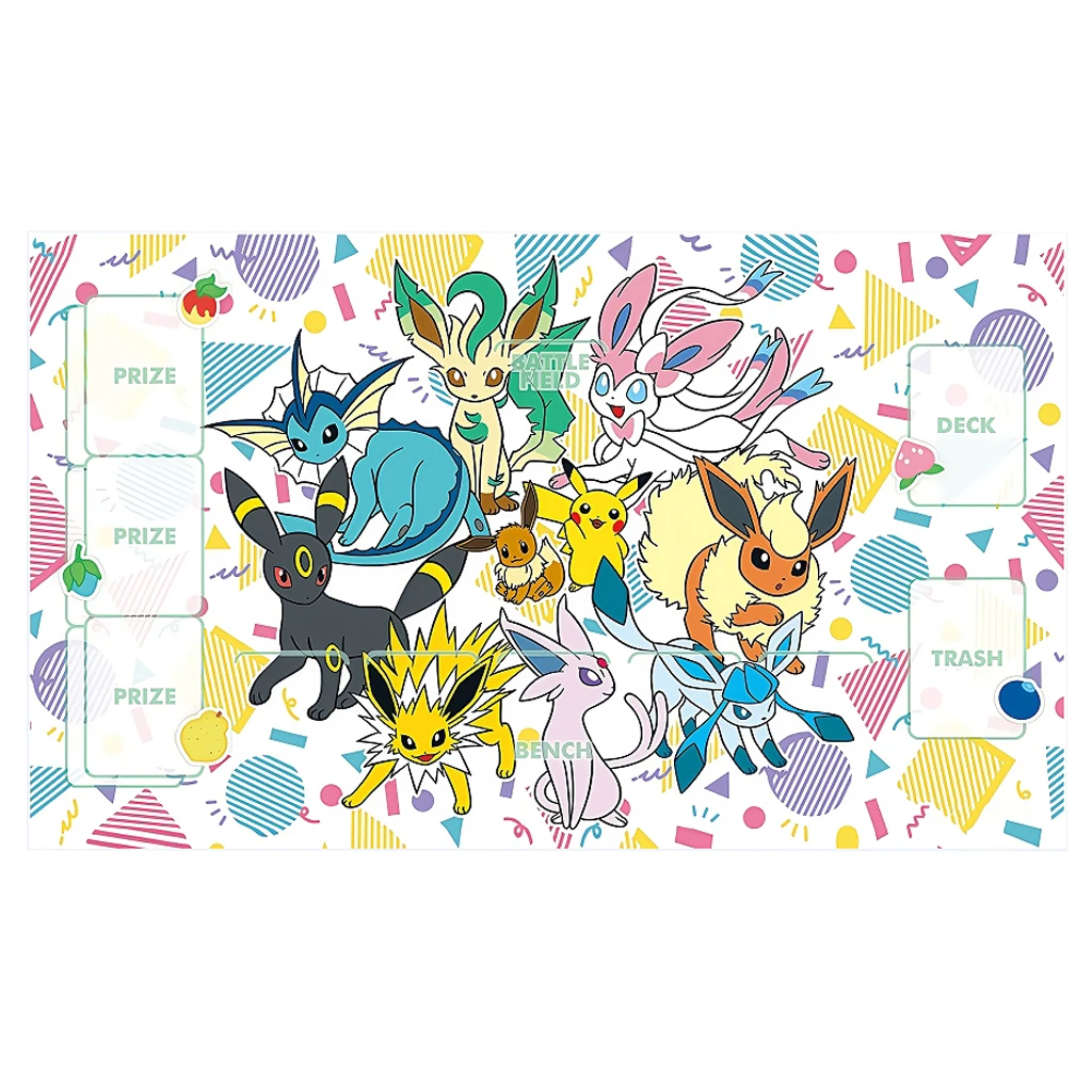 600x350*2mm Diy Eevee Umbreon Sylveon PTCG Gummi Spielmatte Selbst gemacht Pokemon Schlacht Karte Matte Anime spiel Schlacht Matte Geschenk