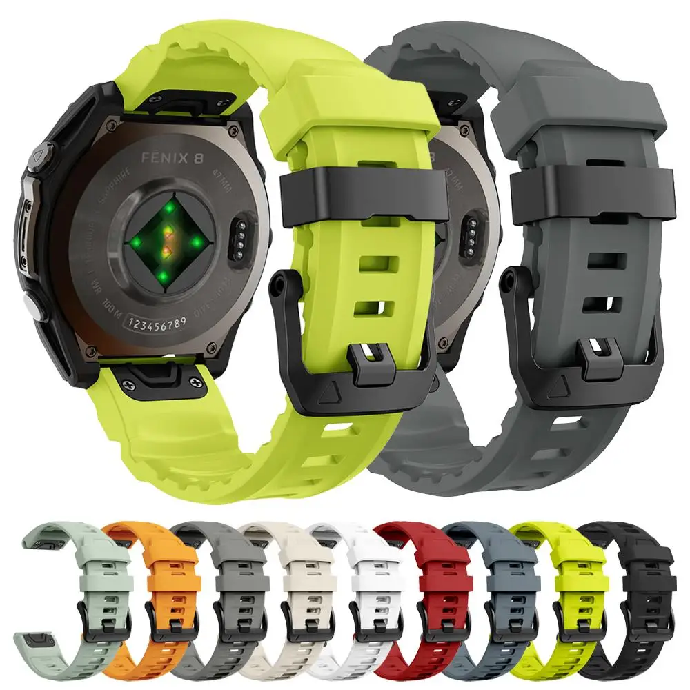 26mm 22mm Quick Fit Armband für Garmin Fenix 8 7X 7 Pro Fenix 6X 6 5X 5Plus Tactix 7 Silikon Gürtel Armband Fenix 8 Band 47mm 51mm Image