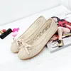 Frauen Wohnungen Bogen Ballerinas Schuhe Frauen Mode Slip On Ausschnitte Flache Frauen Schuhe Süße Hohl Casual Schuhe Atmungsaktive Wohnungen