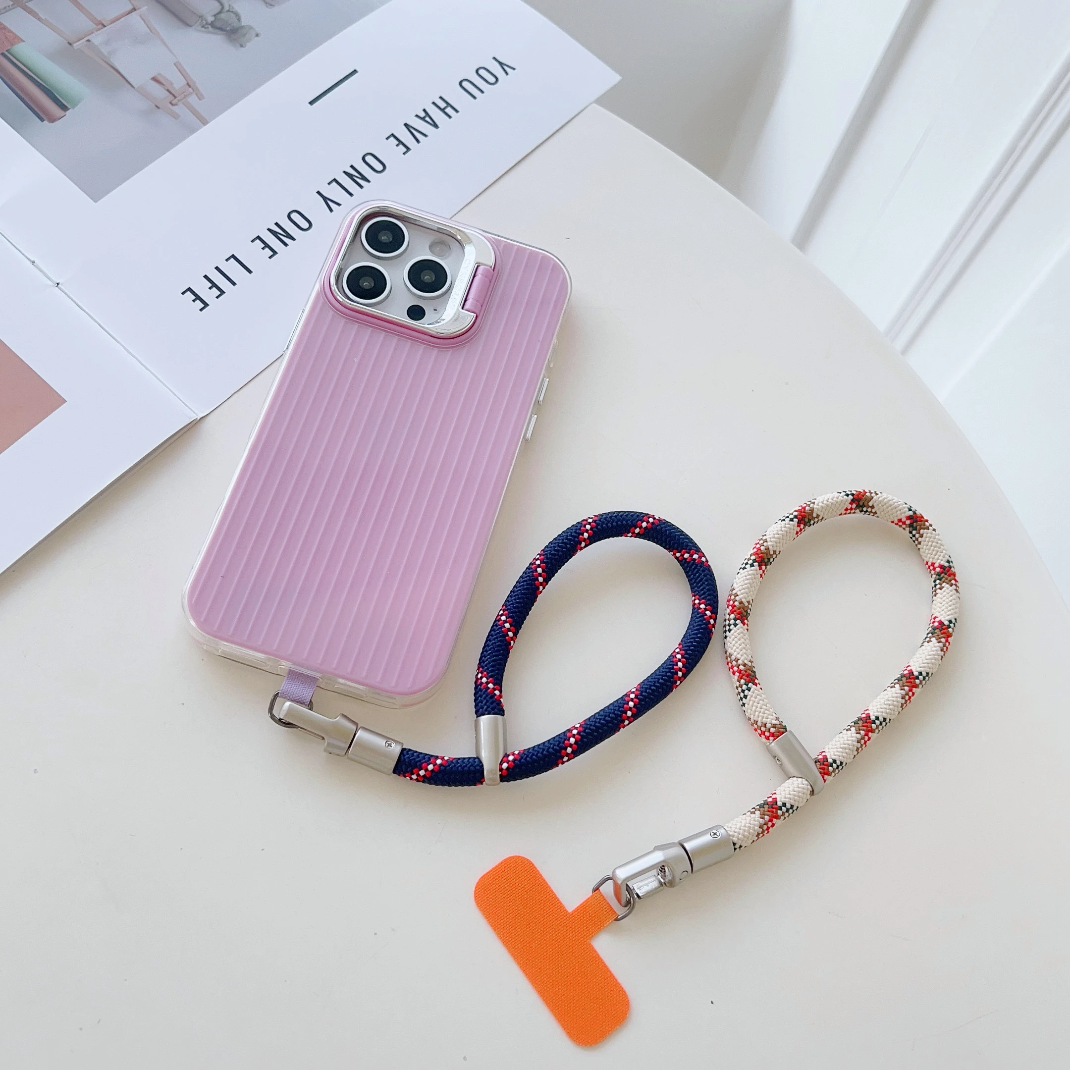 360 ° Rotierendes multifunktionales Handy-Lanyard, verstellbares Handgelenkschlaufe, kurzes Seil, kreatives Hängestück mit Metallverschluss und Schnalle Image
