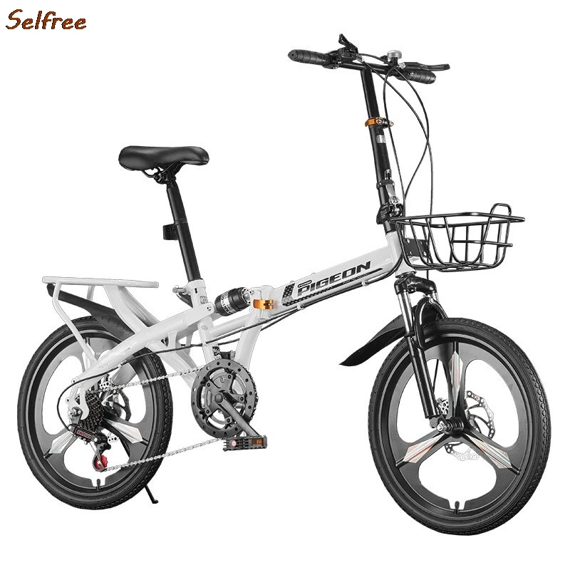 Flying Pigeon Kinderfahrrad, zusammenklappbarer Stoßdämpfer, männlich, weiblich, 3–6–7–10 Jahre altes Baby, ultraleichtes Kinderfahrrad