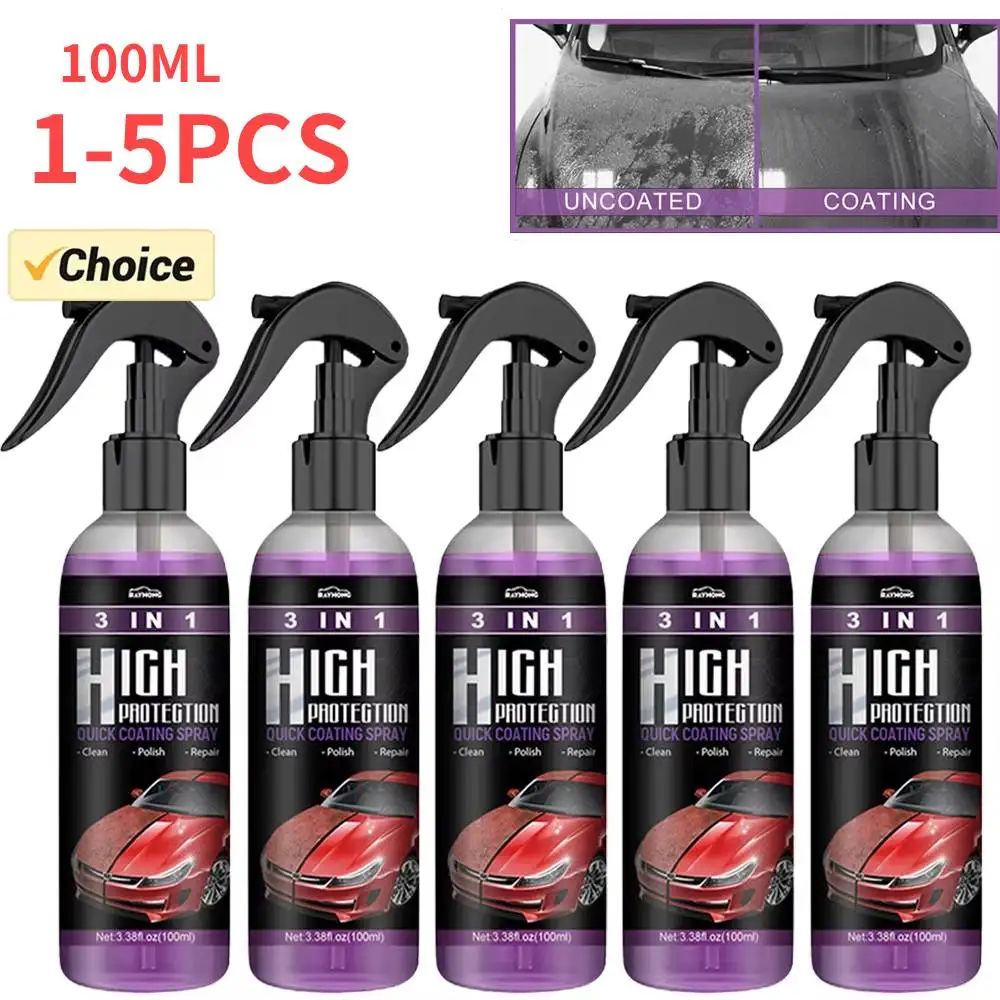 3 In 1 Auto Keramik Beschichtung Spray 100 ml Auto Nano Keramik Beschichtung Auto Nano Spray Auto Kratzer Reparatur Körper verbindung Kratzer Reparatur Image