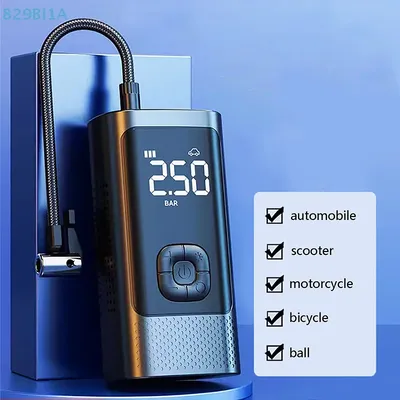 Portable Mini Pump For Bike Tires Mini Air Compressor Cycling Tire Inflator With Gauge Mountain Bike Road Bicycle Tire Pump