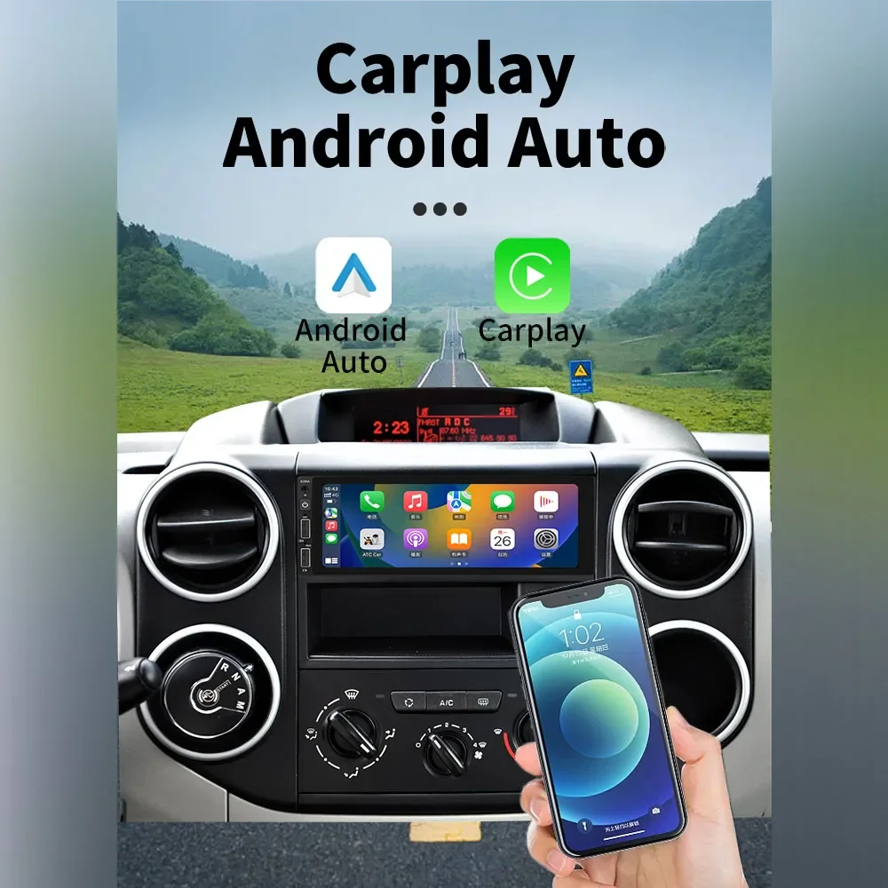 1 Din Radio Android Car Multimedia for Skoda Citigo 2012-2019 6.86" Screen Stereo Head Unit