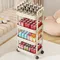 3/4/5Layer Trolley Organizer Mobile Bathroom Bathroom Storage Trolley Rack Household Kitchen Multifunctional Cart with Wheels