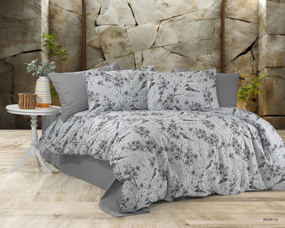 Parure de lit 2 personnes 200x200 cm coton imprimé