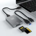 Lettore di schede SD CFexpress tipo A 2 in 1 Lettore di schede CF Express Adattatore tipo A USB 3.2 10 Gbps con cavo da USB C a USB C/A per SLR