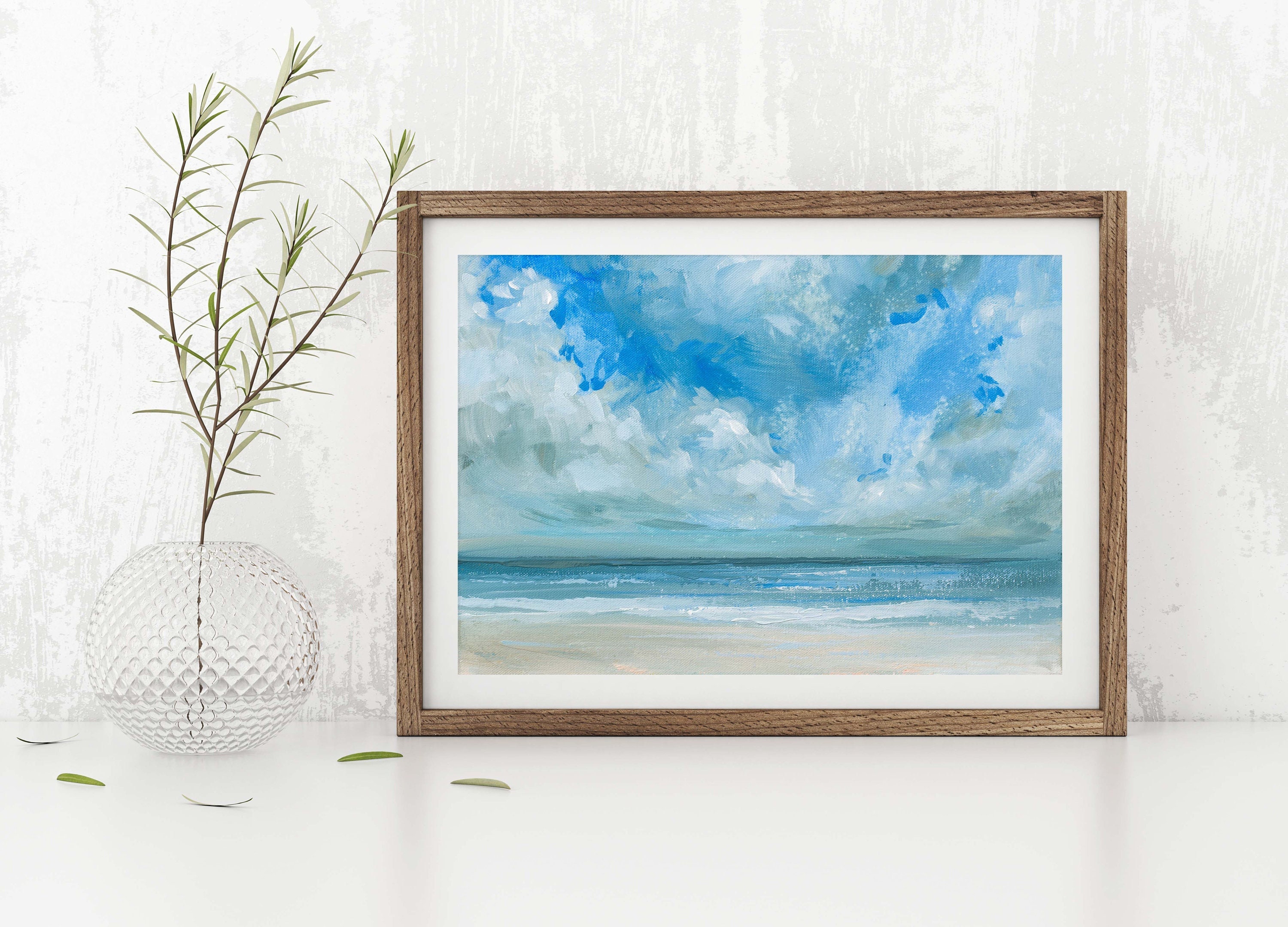 Stampa d'arte oceanica, pittura di paesaggi marini da parete, stampa oceanica, opere d'arte ispirate all'oceano