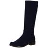 Stiefel CAPRICE "Caprice Stiefel Veloursleder", Damen, Gr. 37,5, blau (navy), Veloursleder, casual, Schuhe
