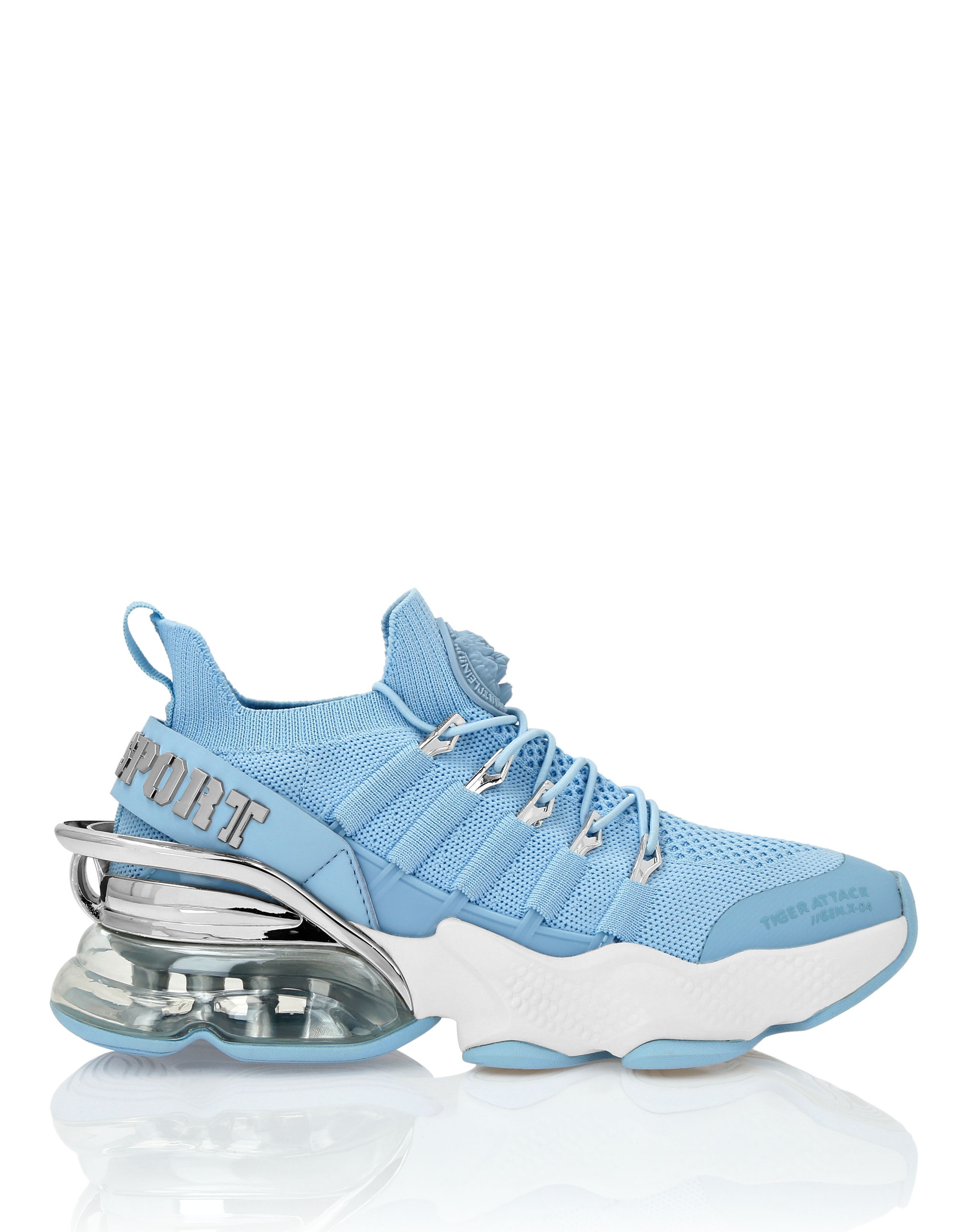 Sneaker PLEIN SPORT "Tiger", Gr. 35, Normalschaft, blau (07, lightblau), Schuhe