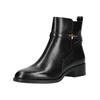 Stiefelette TAMARIS "Tamaris Stiefelette Leder", Damen, Gr. 39, schwarz, Leder, casual, Schuhe