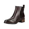 Ankleboots MARCO TOZZI "Marco Tozzi Stiefelette Leder/Textil", Damen, Gr. 40, braun (mocca), Leder, Textil, casual, Schuhe