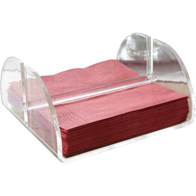 Serviettenhalter RUCO "Acryl-Halter", transparent, B:18,00cm H:5,00cm L:18,00cm, Kunststoff, Serviettenhalter, Serviettenspender, modern, Made in Germany Image
