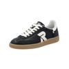 Sneaker RIEKER "Rieker Sneaker Glattleder", Damen, Gr. 41, schwarz (schwarz, weiß), Glattleder, casual, Schuhe
