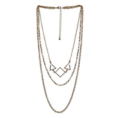 Collier FIRETTI "Schmuck Geschenk Layering Geometric Shape", gold (gelbgoldfarben), Halsketten, Damen, Metall, L: 42cm-48cm-60cm B: 1,3mm, B:1,3mm Image