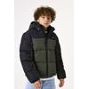 Steppjacke GARCIA, Jungen, Gr. 140/146, grün (dunkelgrün), Web, Obermaterial: 100% Polyester, mehrfarbig, casual, regular fit taillenbedeckt, Langarm elastischer Bund, Jacken, mit Kapuze for BOYS
