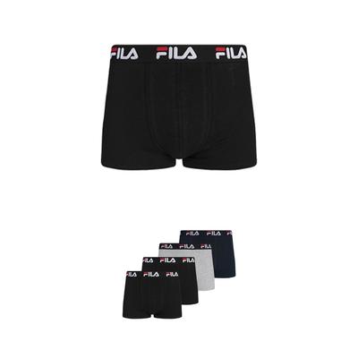 Boxershorts FILA, Herren, Gr. XXL, schwarz, grau, navy, Obermaterial: 95% Baumwolle, 5% Elasthan, meliert, unifarben, eng, Unterhosen, bequem, Baumwollmix, elastisch, weich, sportlich, ohne Eingriff Image