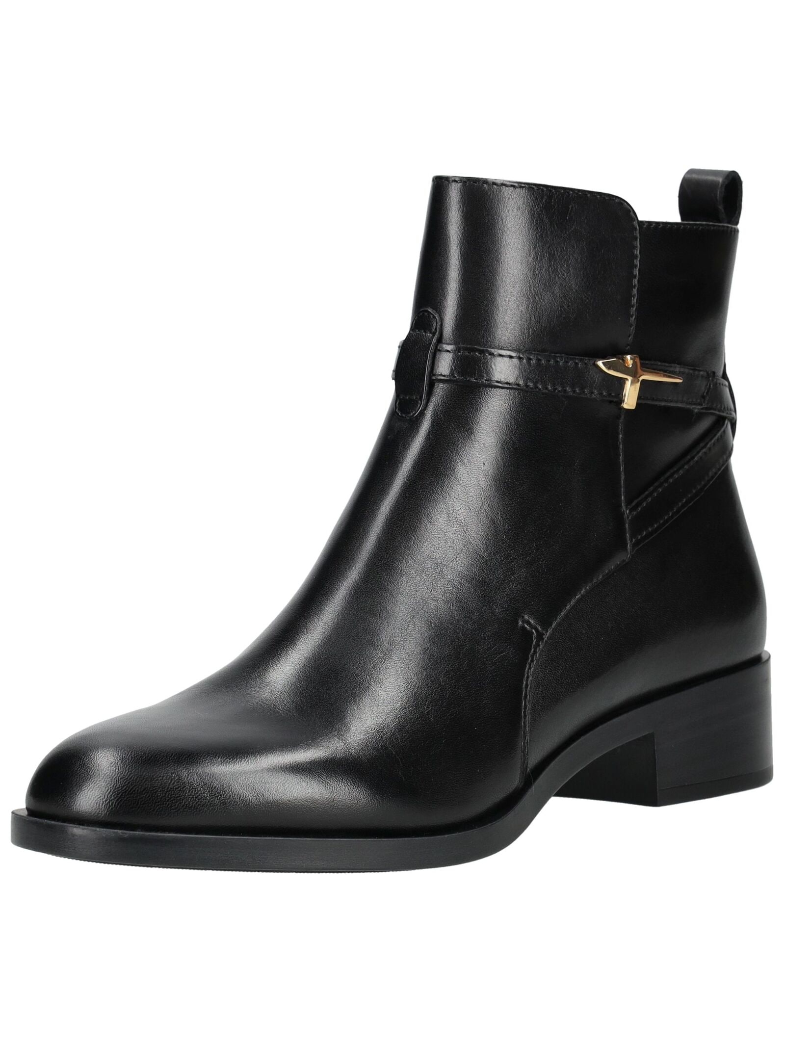 Stiefelette TAMARIS "Tamaris Stiefelette Leder", Damen, Gr. 40, schwarz, Leder, Schuhe