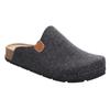 Pantoffel ROHDE, Herren, Gr. 42, grau (anthrazit), Filz, meliert, klassisch, Schuhe, Hausschuh, Schlappen, Homeslipper mit innenliegender Plateausohle