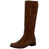 Stiefel CAPRICE "Caprice Stiefel Veloursleder", Damen, Gr. 38, braun (cafe), Veloursleder, casual, Schuhe