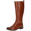 Stiefel CAPRICE "Caprice Stiefel Leder", Damen, Gr. 38,5, braun (cognac), Leder, casual, Schuhe