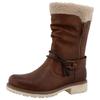 Winterstiefel TOM TAILOR, Damen, Gr. 41, braun, Lederimitat, Textil, used, Basic, Schuhe, Stiefel, Boots mit TEX-Membrane