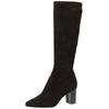 High-Heel-Stiefel CAPRICE "Caprice Stiefel Veloursleder", Damen, Gr. 40, schwarz, Veloursleder, casual, Schuhe