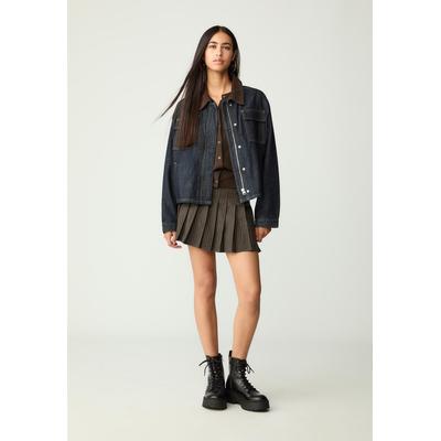 Stradivarius Contrast denim jacket RINSE BLUE DENIM M