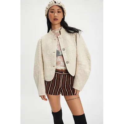 Tsarina Jacket at Free People in Ivory, Size: Small