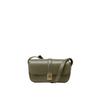 Umhängetasche MARC O'POLO "mit edlem Klappverschluss", Damen, Gr. B/H/T: 23cm x 13cm x 7cm, schwarz mossy olive, Leder, unifarben, Taschen