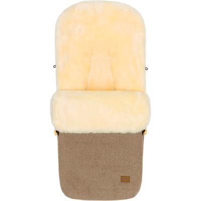 Fußsack FILLIKID "Bernina Wool, Winterfußsack", Baby, braun (braun, braun), Polyester, Lammfell, Fußsäcke