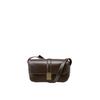 Umhängetasche MARC O'POLO "mit edlem Klappverschluss", Damen, Gr. B/H/T: 23cm x 13cm x 7cm, braun (schwarz earth), Leder, unifarben, Taschen