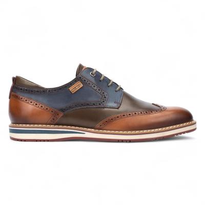 Pikolinos Herren Brandy Brown Leder Brogue Schnür-Oxford-Schuhe - Avila Image