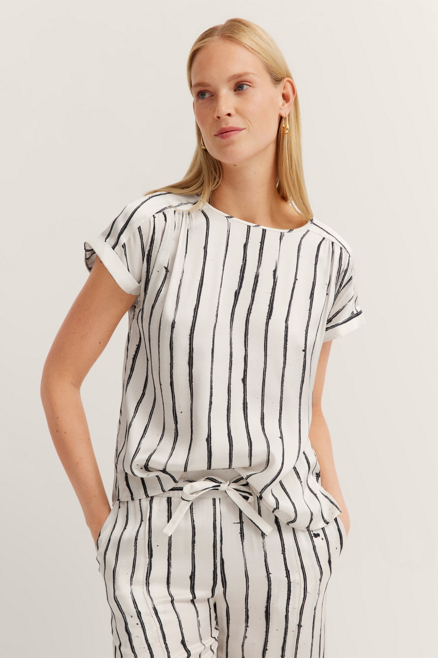 Bugatti Damen Blusen-Shirt mit Streifenprint Image