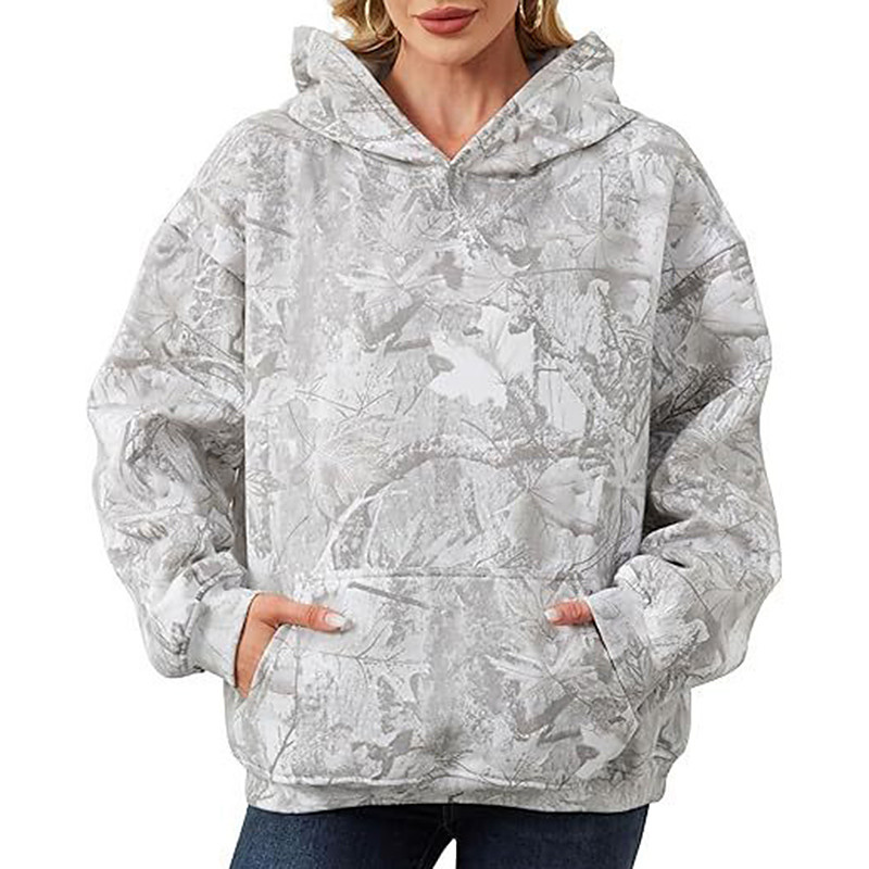 Women's Casual Sweatshirt Pullover Hoodie Hooded Long Sleeve Top Athleisure Graphic Fashion Casual Cycling Running Sportswear Activewear White Gray