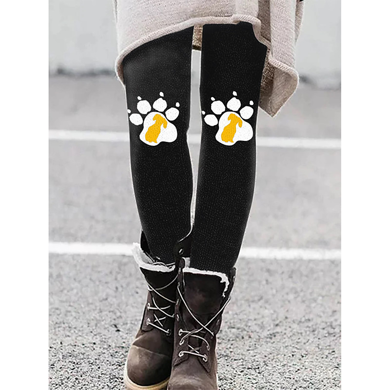 Women's Leggings Vacation Vintage Ethnic Style Ankle-Length High Waist Graphic Animal Cat 3D Print Quick Dry Breathability Soft Stretchy Outdoor Home Causal Black White Red Green Fall Winter Regular