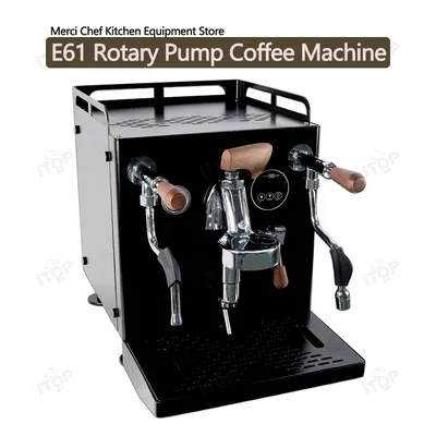 Rotary Pump Espresso Machine E61 Coffee Maker 110V-240V 9 Bar Extraction 3L Steam+1L Extraction Boiler 3200W