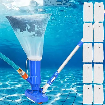 10pcs Pool Vacuum Cleaner Mesh Bags Replacement Reusable Washable Leaf Filter Bags Outdoor Pool Pond Cleaning Accessories