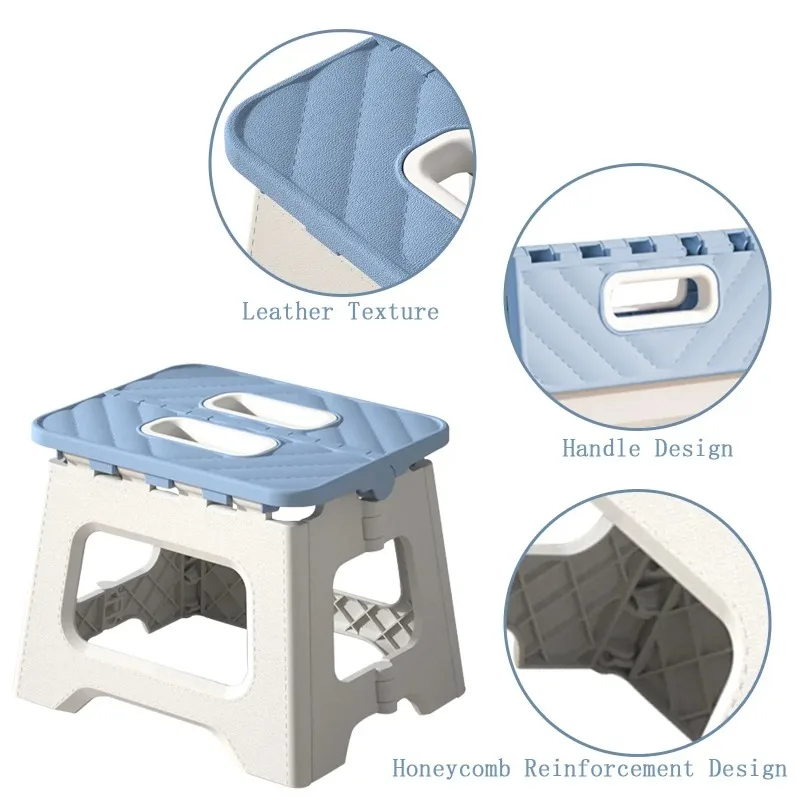 Kunststoff Klapphocker Erwachsene Niedriger Hocker Kinder Kleiner Hocker Outdoor Camping Tragbarer Angelhocker Badezimmerhocker Faltbar Image