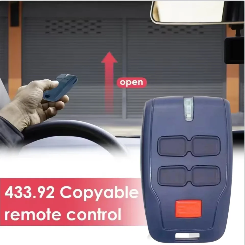 433,92 MHz Garagen-Fernöffner, Garagen-Fernbedienung, Fernbedienung mit manueller 100 m Steuerung, Türsicherer Rolling-Code-Fernbedienung Image