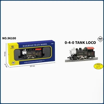 HO Scale HF 1:87 96100 0-4-0 TANK LOCO Steam mini train toy locomotive-European version Train Model With Power Gift toy