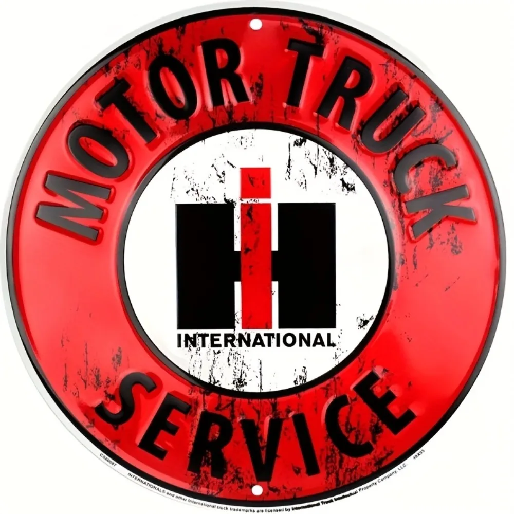 International Harvester Vintage-Aluminiumschild – 20,3 x 20,3 cm, Wandmontage, vielseitige Heimdekoration Image