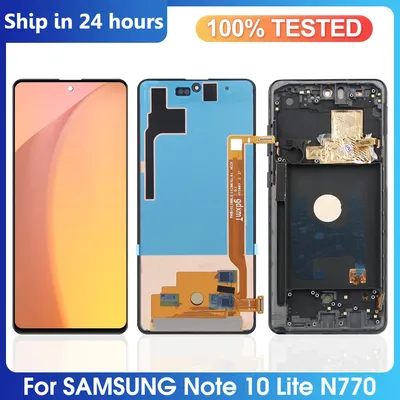 6.7" AMOLED For Samsung Note 10 lite LCD Display Touch Screen Replacement Assembly For Samsung Note10 Lite N770 N770F with Frame
