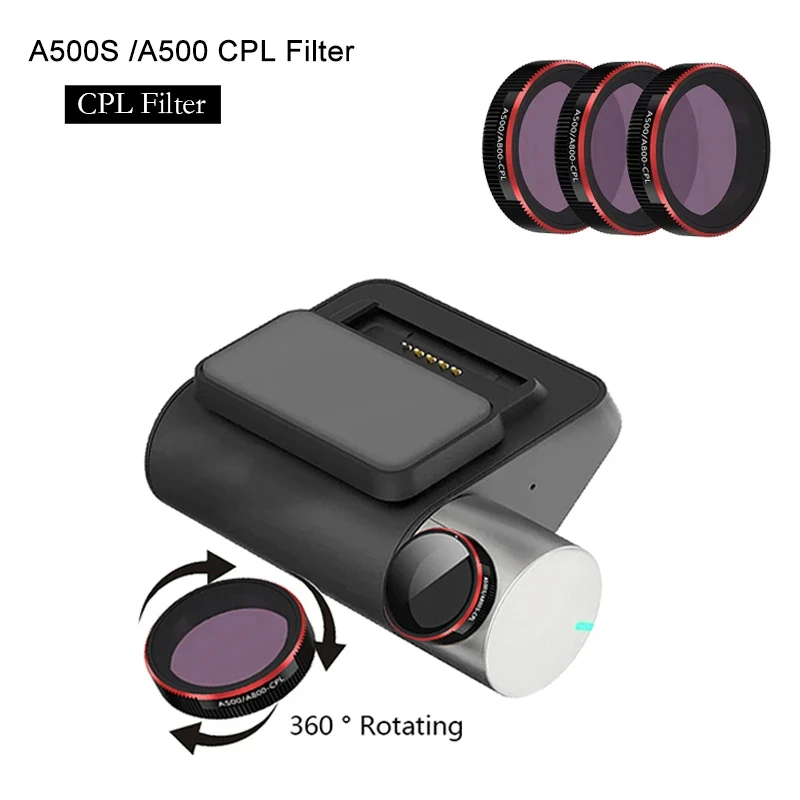 Pour 70mai Dash Cam pro plus + A500s filtre CPL pour 70mai pro Midrive D08/Midrive D02 70mai Dash Cam Lite2 A200 filtre CPL