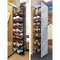 Pull-out shoe rack stainless steel large-capacity household stairs seam shoe cabinet built-in push-pull hardware