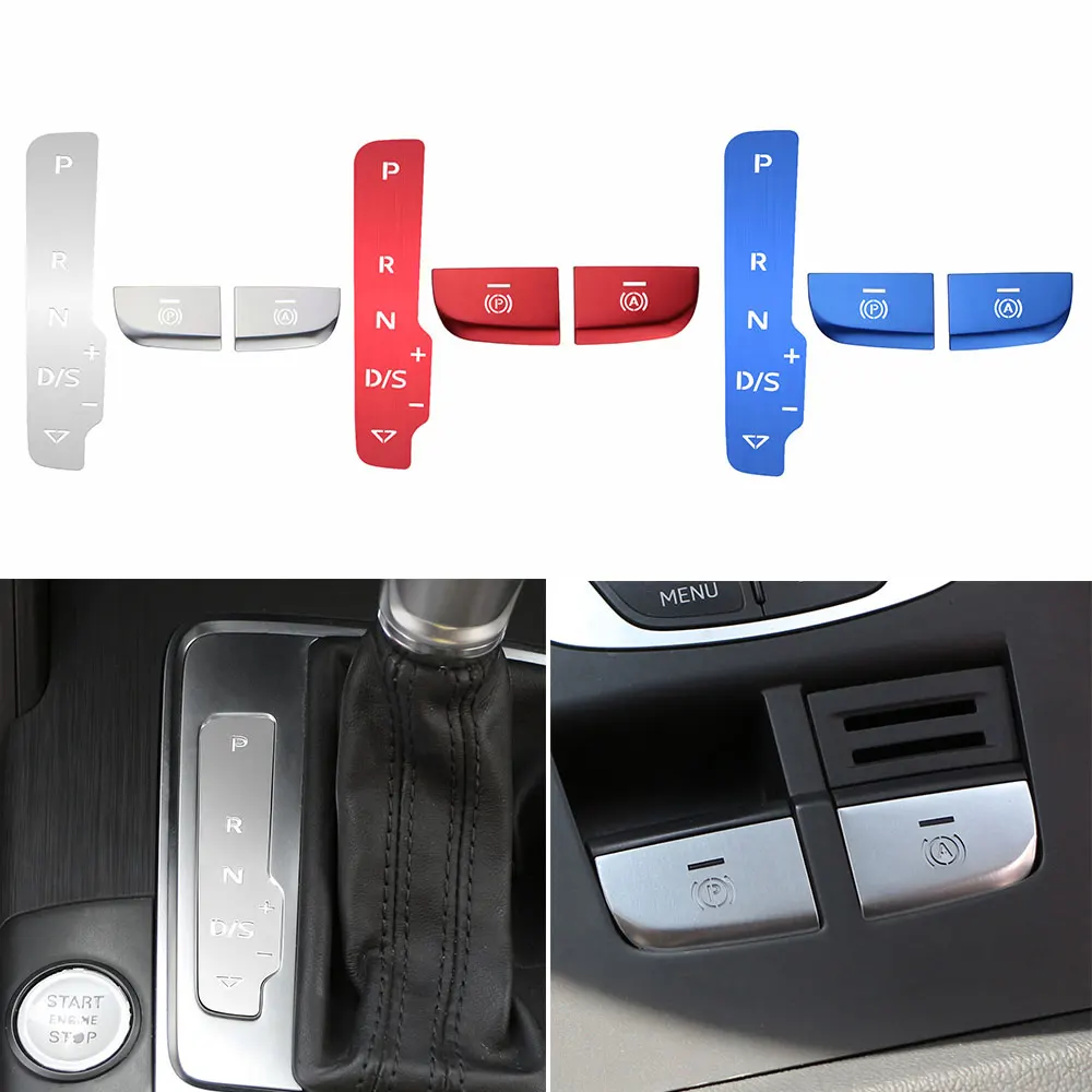 Für Audi A3 8V 2013–2019 LHD Gangschaltung Panel Aufkleber elektronische Handbremse Handbremse Knopf Aufkleber Abdeckung Trim Zubehör Image