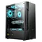 AOTESIER PC de jeu processeur core i7 avec 16G RAM 256G SSD HD4600 ATX/ITX/M-ATX panneau latéral pleine vue verre trempé avant pc gamer